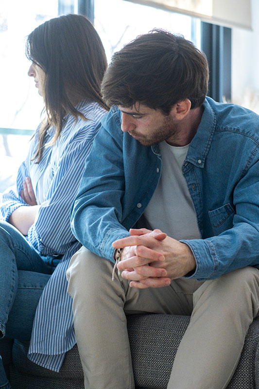 unhappy couple
